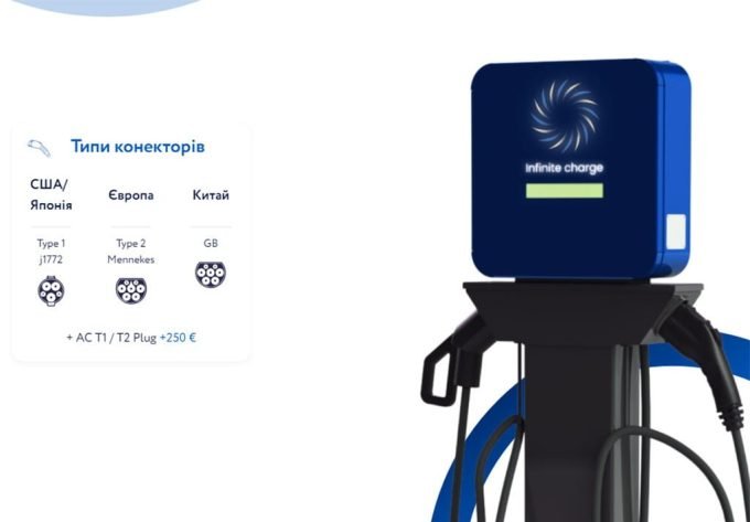 Станція електрозаправки у Кременчуці Infinite Charge 115