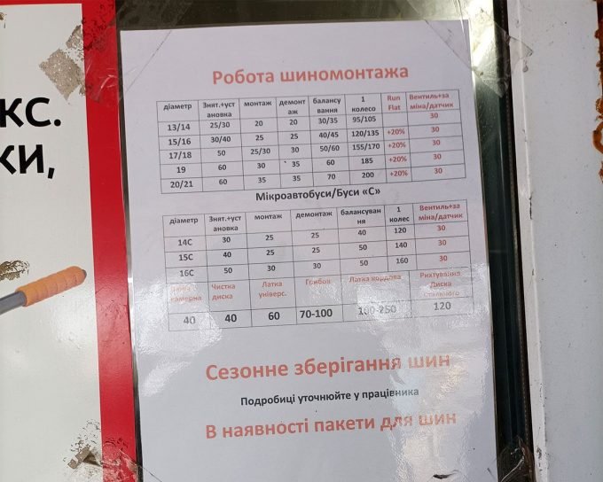 Шиномонтаж ПІТ-СТОП, шини та диски