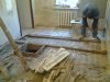 Демонтаж старых деревянных полов. Стяжка